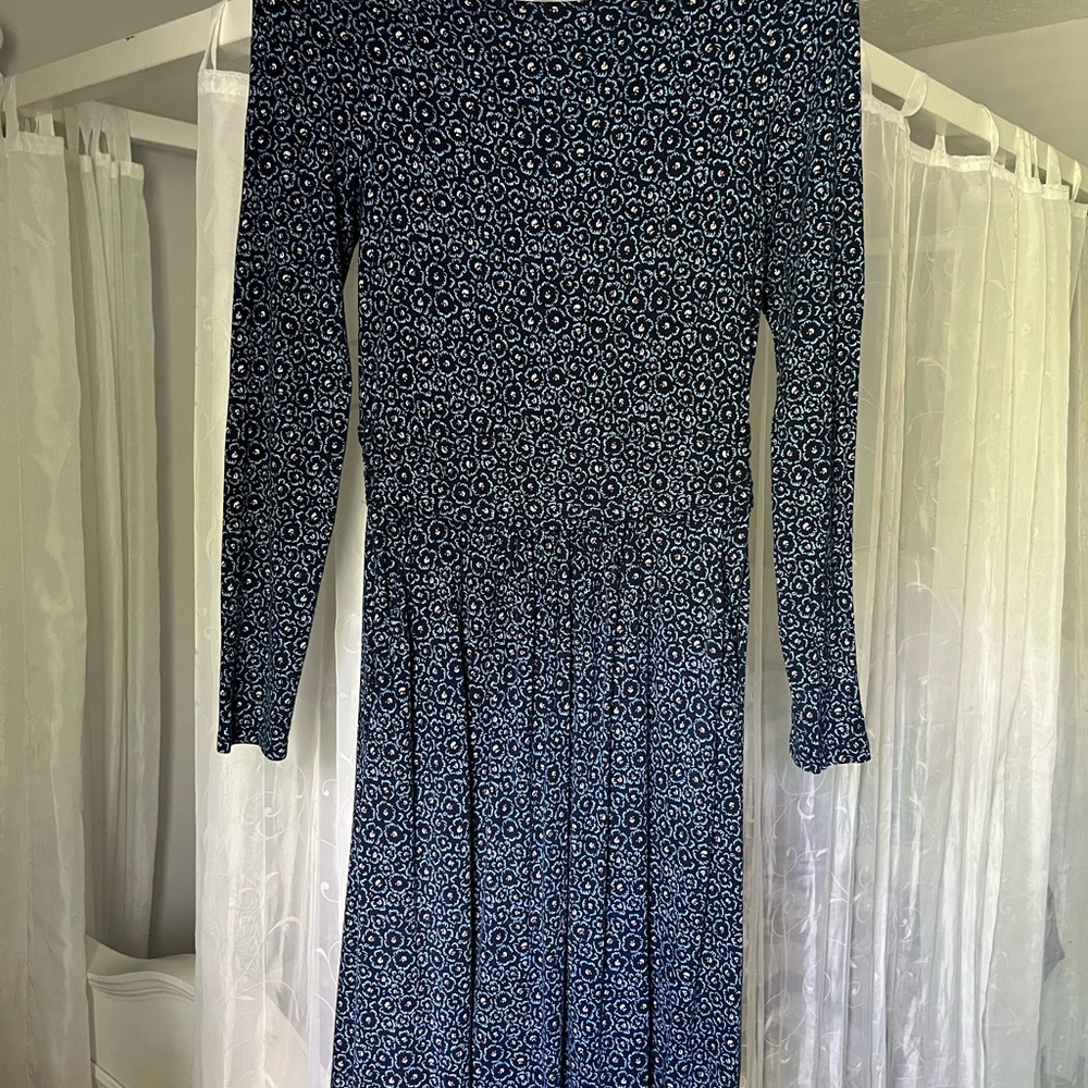 Boden Amelia blue and white flowered dress